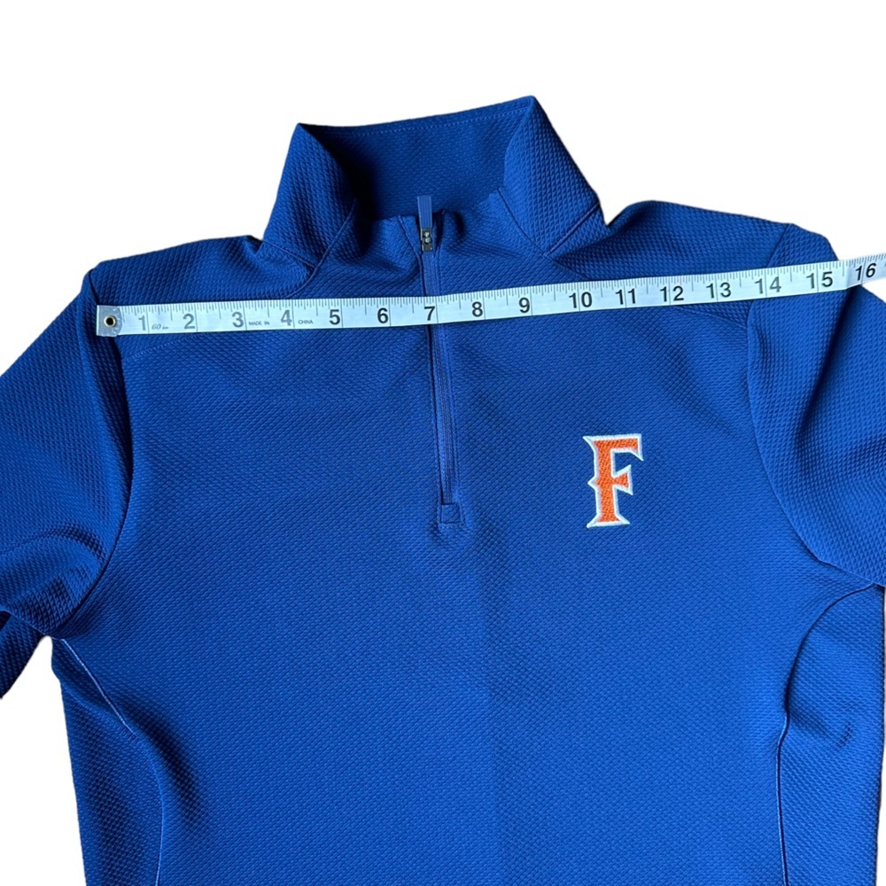 Nike Blue 1/4 Zip Up Collar Dri-Fit Long Sleeve Pull Over Shirt Size S - Picture 8 of 12